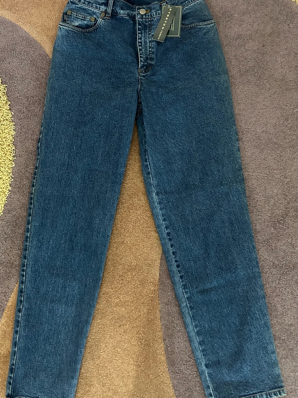 Lauren Ralph Lauren Dark Blue High-Rise Straight Jeans